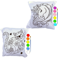 Fabric Painting Unicorn Pretty Cat Cushion 2 Pack Kids Painting Kit