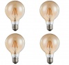 Dr Light 4 Piece LED Tungsten Filament G95 Ball 4W Bulb Photo