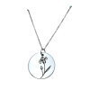 Stainless Steel February Birth Flower Necklace Jewellery - Snow Drop Photo