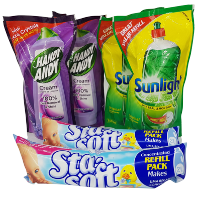 Unilever Sunlight Liquid Sta Soft and Handy Andy 6 pack