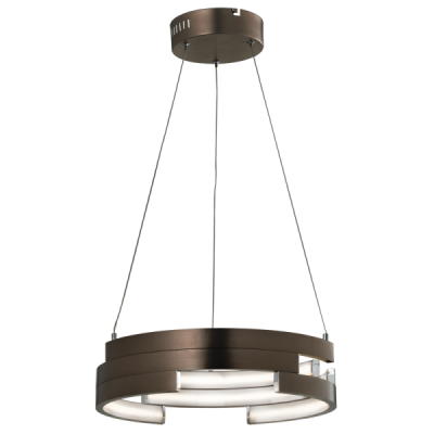 Photo of Bright Star Lighting 40 Watt Coffee Colour Hanging LED Ceiling Fitting with Polycarbonate Cover
