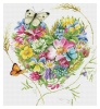 Cross stitch kit- Heart of Flowers Photo