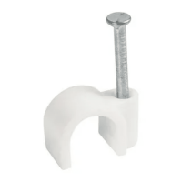Cable Clips Round 8mm White