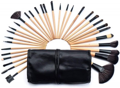 Photo of 24Pieces Professional Makeup Brush Cosmetic Set with Carrying Bag - Black
