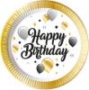 Generic Milestone Birthday Balloon & Stars Paper Plates 23cm Photo