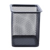 Wire Mesh Square Small Pen Cup - Black Photo