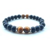 NATURAL TIGER EYE STONE BEADED BRACELET by POU Photo