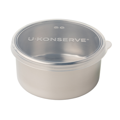 UKonserve Clear Silicone Stainless 473ml Round Plastic Free