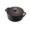 Berlinger Haus 20cm Enamel Coating Oven Safe Casserole with Lid - Black Photo