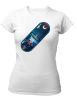 PepperSt Ladies White T-Shirt - City Moon Doodle Photo
