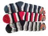 3 Pairs of Assorted Colour Strip Ankle Winter Socks Photo