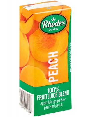 Photo of Rhodes 100% Fruit Juice Peach 24 x 200 ML