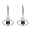 Stella Luna Evil Eye Hoop Earring -Swarovski Silver Night Crystal Rosegold Photo