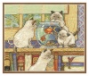 Cross stitch kit- Goldfish cats Photo