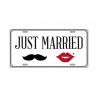 DeBlequy Aankopen - Just Married - Retro Vintage Metal Wall Plate Photo