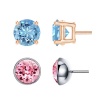 Civetta Spark Georgia Studs Set-Swarovski Aquamarine Crystal Rosegold Photo
