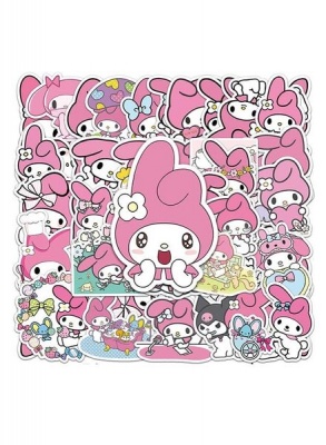 50 piecess My Melody Stickers Cartoon Anime Kawaii Decals Graffiti Sticker