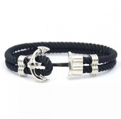 Photo of SilverCity Luxury Braided Nylon Rope Men’s Sailor Captains Bracelet