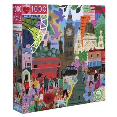 eeBoo Square Family Puzzle London Life 1000 Pieces