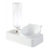 UrbanPets - Water and Food Bowls Elevated Cat Dog Dual Bowl Set Photo