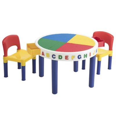 Photo of Greenbean Childrens Furniture: Round Building Blocks Table & 2 Chairs
