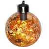 BUFFTEE Light Up Christmas Gold Confetti Bauble - Self Lit Christmas Ball Photo