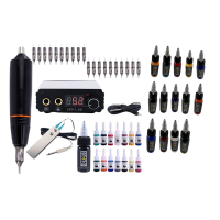 Professional Tattoo Machine Kit with 14 Colorful 30ml Spark Inks
