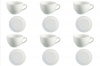 Cup & Saucer 300ml 12 pieces Set Cappuccino Porcelain Blanco-Continental China Photo