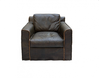 Spitfire Furniture Warhawk Armchair – Brazilian leather with Exposed Seam