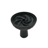 Shisha Large Silicone Hookah Head With Waves - Black Photo