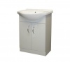 Denver 550mm Bathroom Double Door Cabinet including Ceramic Basin Photo