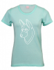 PepperSt Fitted Scoop Neck T-Shirt - German Sheperd Line Drawing Photo