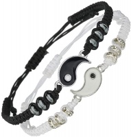 Yin Yang Adjustable Cord Bracelet