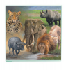 Graceful Accessories Big 5 Safari Glass Coaster Set Photo