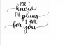 For I know the plans I have for you vinyl sticker Photo