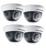 4 HIKVISION 1Mp Dome Cameras Set For 4 Channel Analogue System Photo
