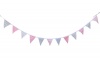 Bunting Pink Grey Stars Dots Zig Zag Photo