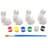 BUFFTEE Easter bunny small painting kit with 4 Bunnys & 6 Colours Paint with brush Photo