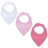 PepperSt - Bandana Dribble Bib - White Light Pink and Pink Photo
