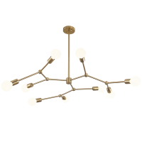 Bright Star Lighting 9 Light Bronze Plated Metal Chandelier with Adjustable Arms