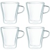 Leonardo Cup with Handle: Double-Walled Handmade Glass Duo 250ml - Set of 4 Photo