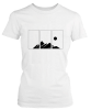 PepperSt Ladies White T-Shirt - Chain Mountains Photo