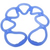 7 Holes Silicone Yoga Strench Resistance Band Rope - Blue Photo