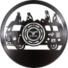 Pappa Joe - Custom Vinyl Wall Clock - Flower Power VW Combi Photo