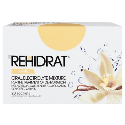 Photo of Rehidrat Oral Electrolyte Mixture Vanilla 14g x 20 Sachets