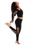 Shameless Persistence SP Gym and Dance set: criss-cross crop top and pants: Motivation Photo