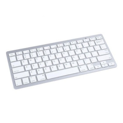 Photo of Ultra Slim Wireless Bluetooth Keyboard - Silver and White By Great Empire