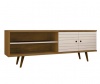 LINX Rack Onix Entertainment TV Stand - Brown & White Photo