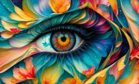Canvas Wall Art Decor Flower Eye Artwork