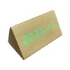 iMX Wood Style Natural Wood Triangular Digital Green LED Clock Photo